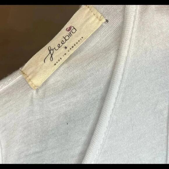 Freebird  white gathered layers tank top Size Small - Picture 3 of 5